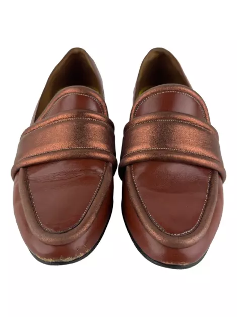 Loafer Botti Couro Bronze