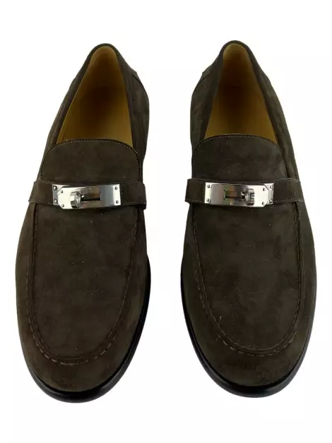 Loafer Hermès Camurça Marrom