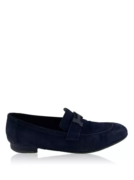 Loafer Hermès Paris Suede Azul