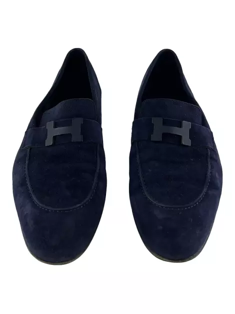 Loafer Hermès Paris Suede Azul