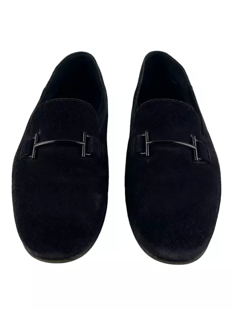 Loafer Hermès Saga Loafers Suede Black