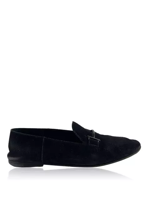 Loafer Hermès Saga Loafers Suede Black