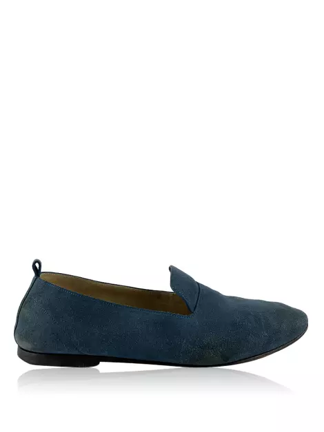Loafer Hermès Slip On Suede Azul