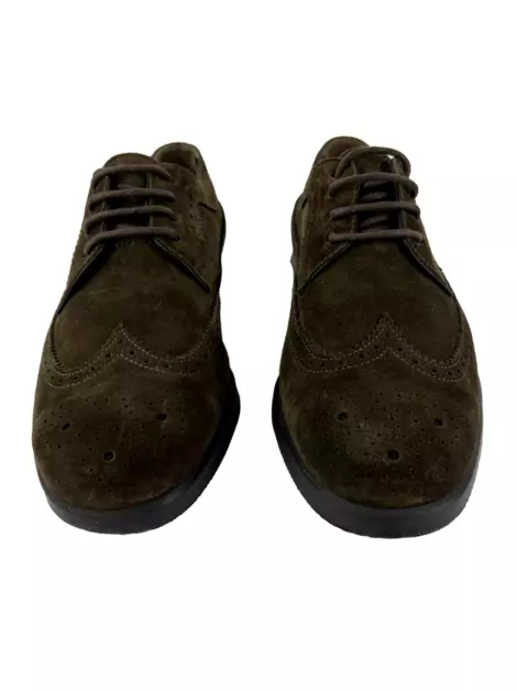 Loafer Hogan Brogue Suede Marrom