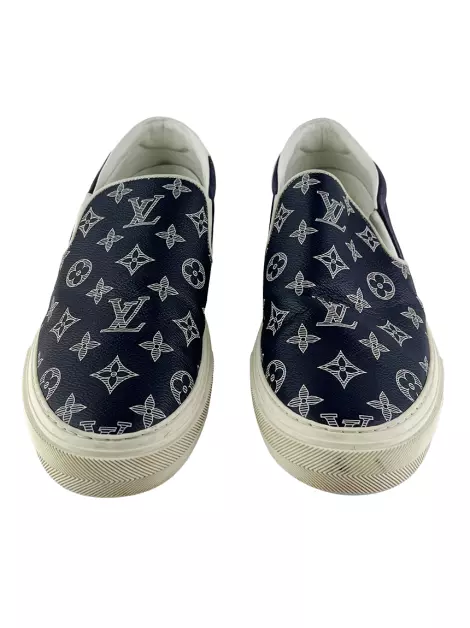 Loafer Louis Vuitton Savane Monogram Trocadero Slip On Azul