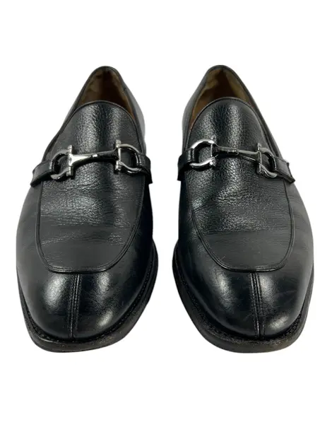 Loafer Salvatore Ferragamo Gancini Couro Preto