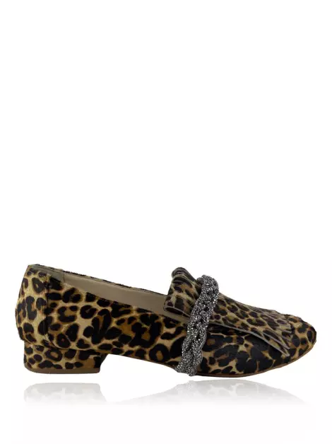 Loafer Tatiana Loureiro Chain Animal Print