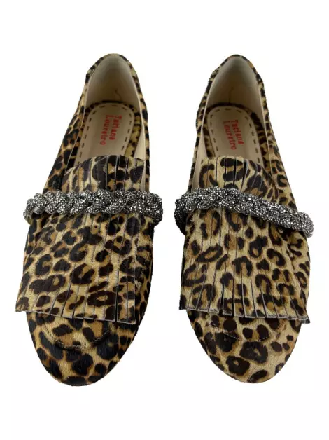 Loafer Tatiana Loureiro Chain Animal Print