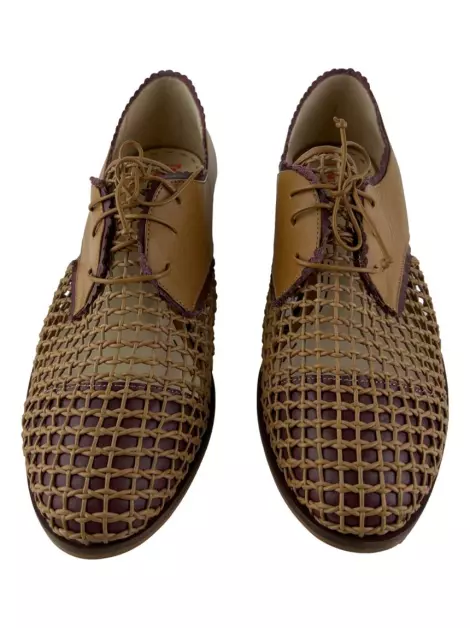 Loafer Tatiana Loureiro Trançado Marrom