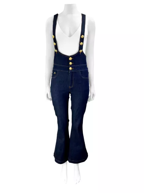 Macacão Andrea Bogosian Jeans Azul