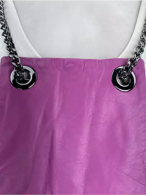 Macacão Mantegazza Paola Couro Fucsia