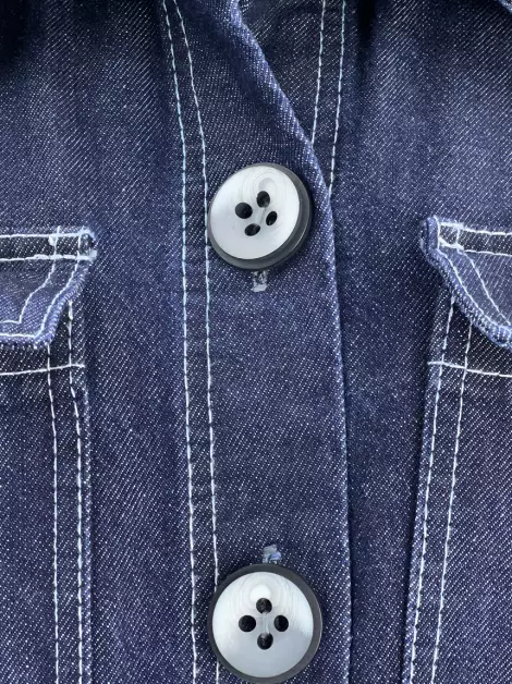 Macacão Printing Cavado Jeans