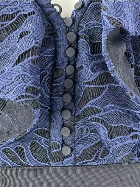 Macacão Self-Portrait Camo Lace Frill Bicolores