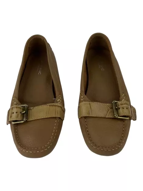 Mocassim Mara Mac Couro Texturizado Marrom