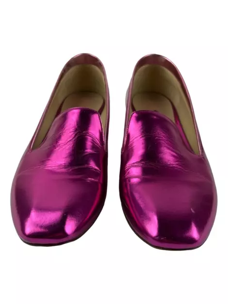Mocassim Nicholas Kirkwood Couro Metalizado Rosa