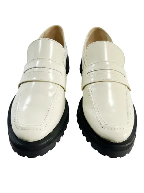 Mocassim Paula Torres by Nati Vozza Couro Off White