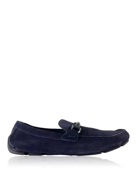 Mocassim Salvatore Ferragamo Camurça Azul