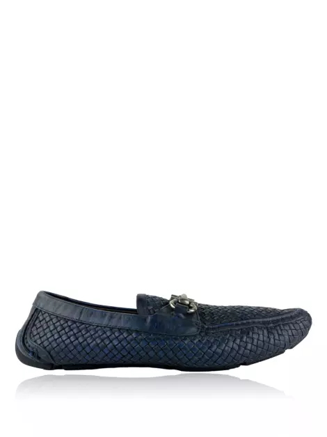Mocassim Salvatore Ferragamo Couro Azul
