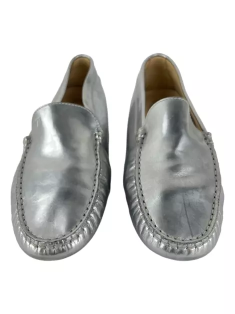 Mocassim Tod's Couro Prateado
