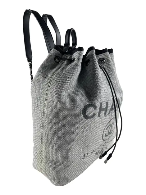 Mochila Chanel Deauville Cinza