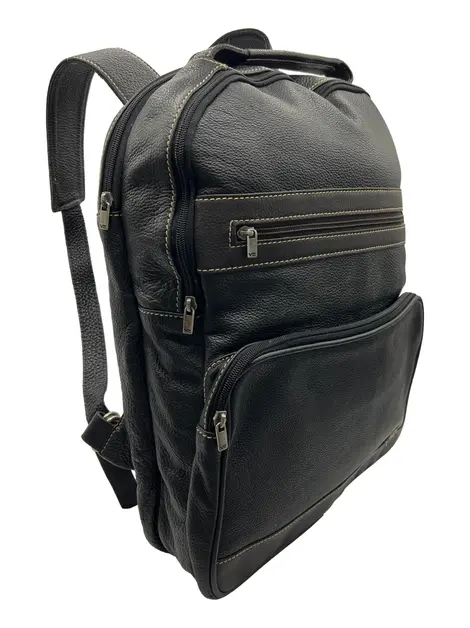 Mochila VR Collezioni Couro Cinza
