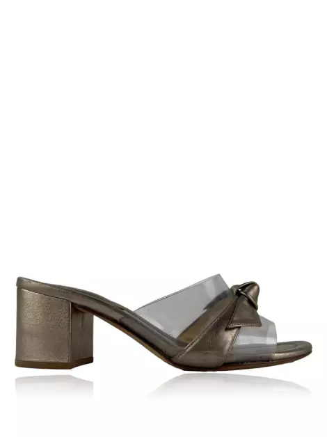 Mule Alexandre Birman Couro Champagne