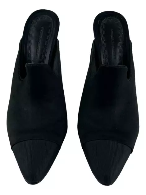 Mule Andrea Bogosian Cetim Preto