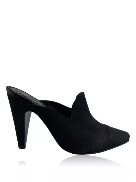 Mule Andrea Bogosian Cetim Preto