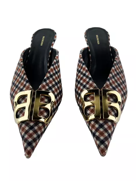 Mule Balenciaga Stretch Tweed BB