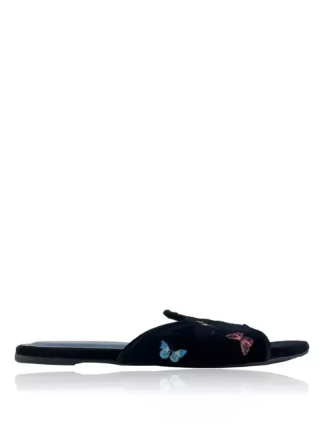 Mule Blue Bird Veludo Preto