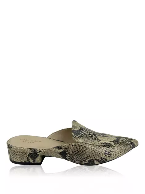 Mule Cole Haan Couro Embossed Python