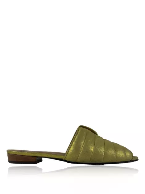 Mule Etoiles by Botti Puffer Dourada