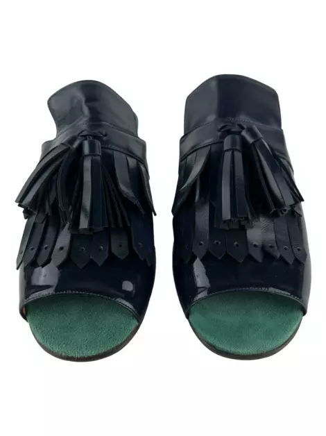 Mule Etoiles Verniz Azul Marinho