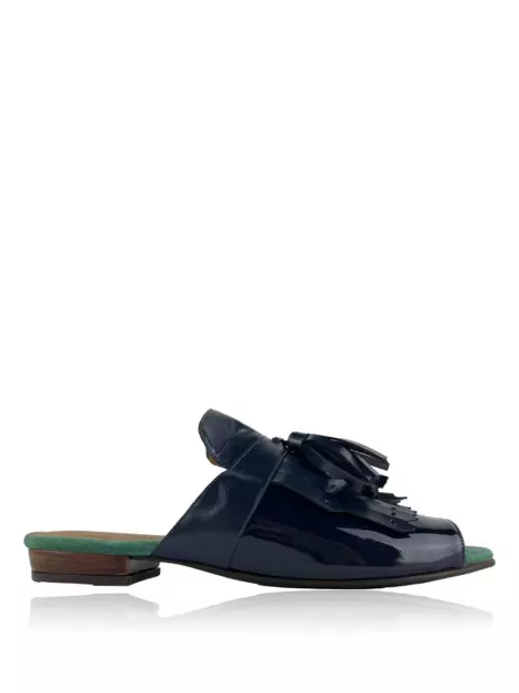 Mule Etoiles Verniz Azul Marinho