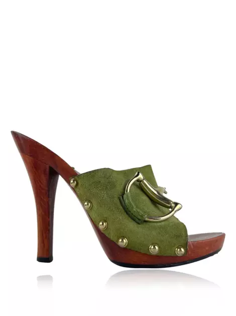 Mule Gucci Horsebit Verde