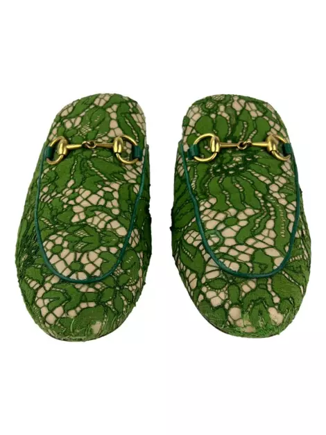 Mule Gucci Lace Malaga Princetown Verde