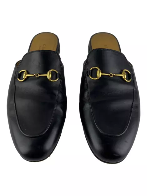 Mule Gucci Princetown Preto