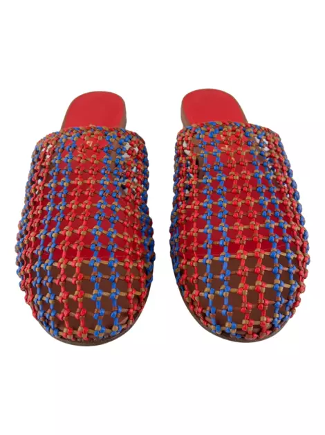 Mule Salvatore Ferragamo Ellas Trançado Tricolor