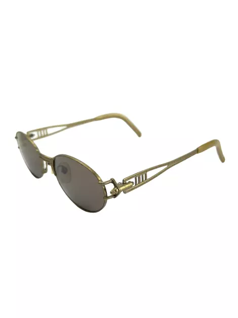 Óculos de Sol Jean Paul Gaultier 56-6101 Metal Dourado