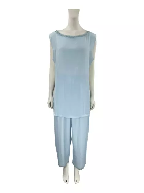 Pijama Jogê Tecido Azul
