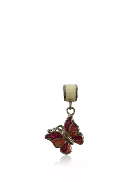 Pingente Vivara Borboleta Rosa Prata