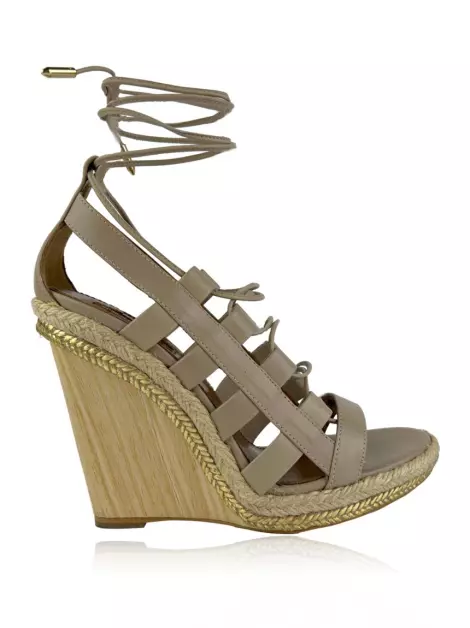 Plataforma Aquazzura Lace Up Bege