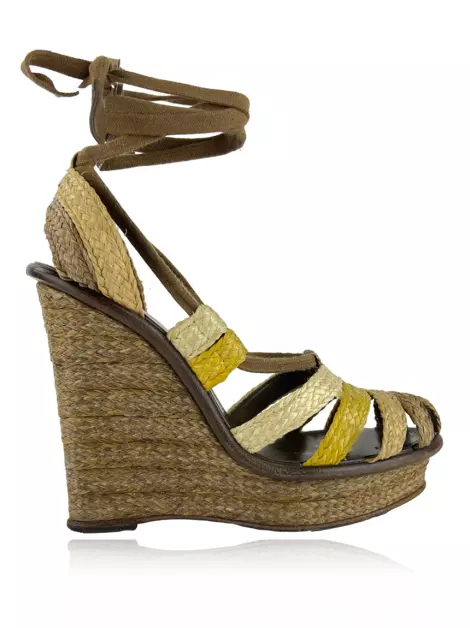 Plataforma Bottega Veneta Rafia Tricolor