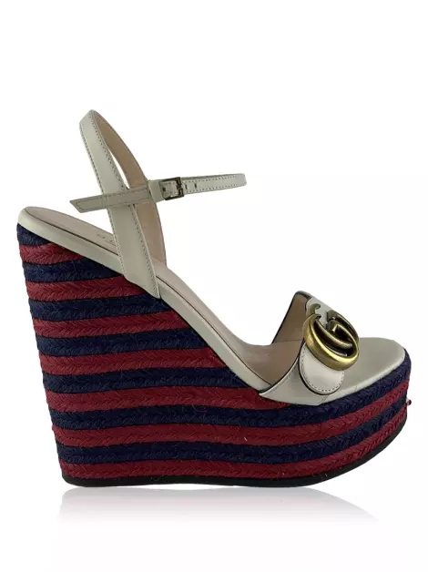 Plataforma Gucci Tiras Brancas