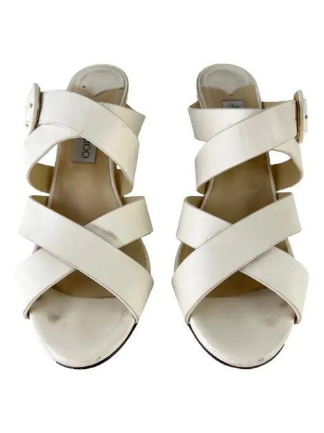 Plataforma Jimmy Choo Tiras Off White