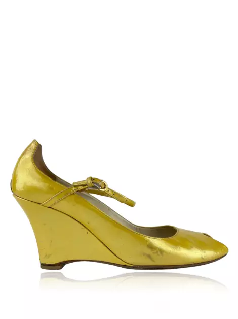 Plataforma Louis Vuitton Verniz Amarelo
