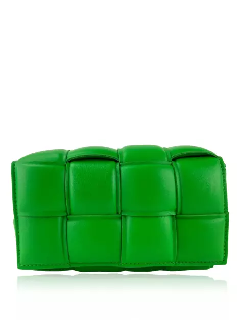 Pochete Bottega Veneta Belt Bag Cassette Nappa Maxi Intreccio Verde