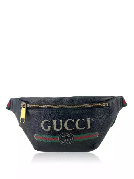 Pochete Gucci Logo Preta