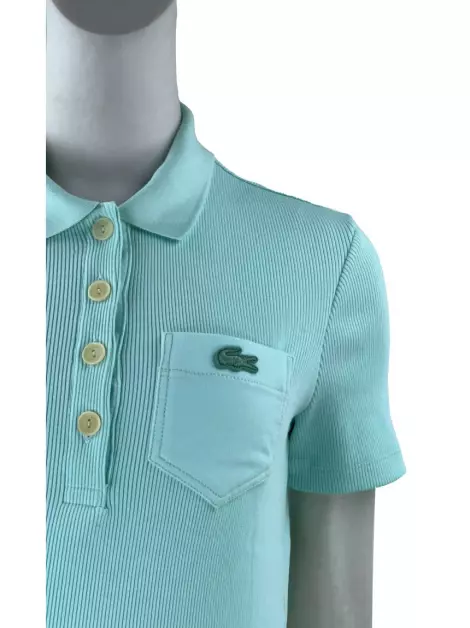 Polo Lacoste Canelado Verde