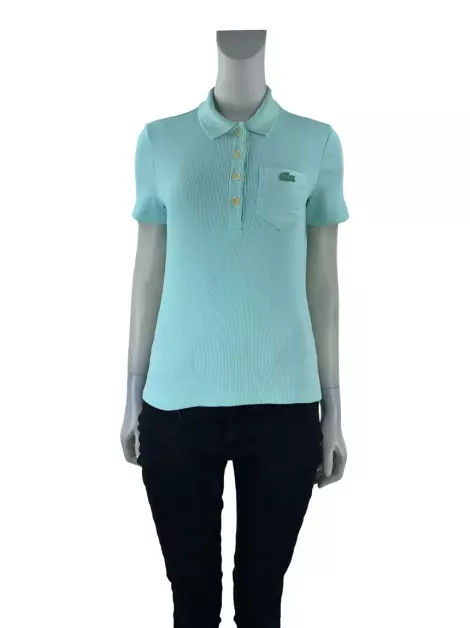 Polo Lacoste Canelado Verde